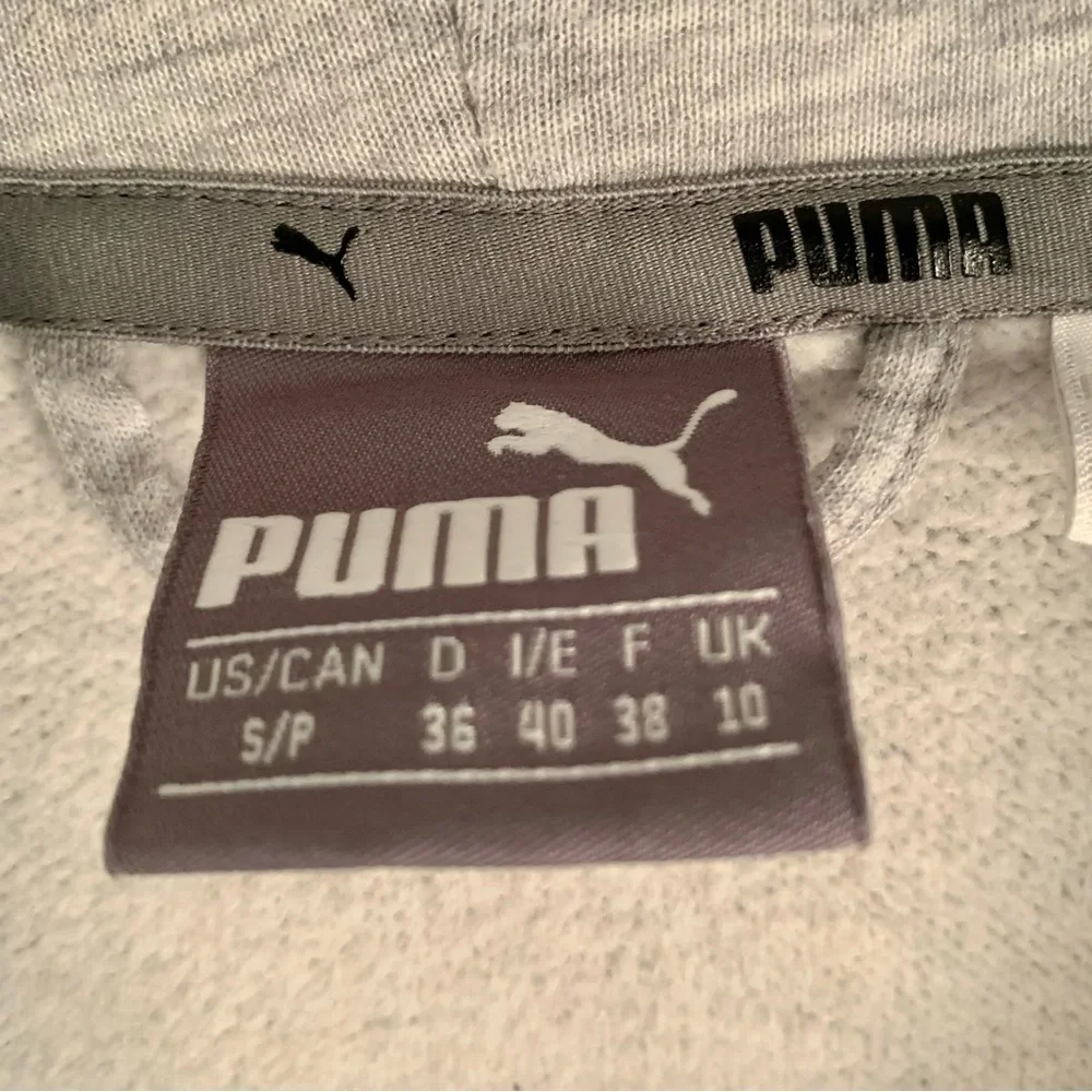 PUMA Essentials Logo Full-Zip Women's Hoodie Gray & Black Size S - Picture 7 of 8